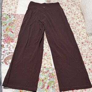 Brown Wide-Leg Yoga Pants Lululemon